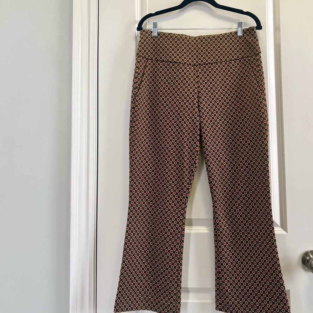 CAbi 💫 NWOT Fall 2024 Dandy Pant, Brown Geometric Boot Cut Pants, Size M, #4689